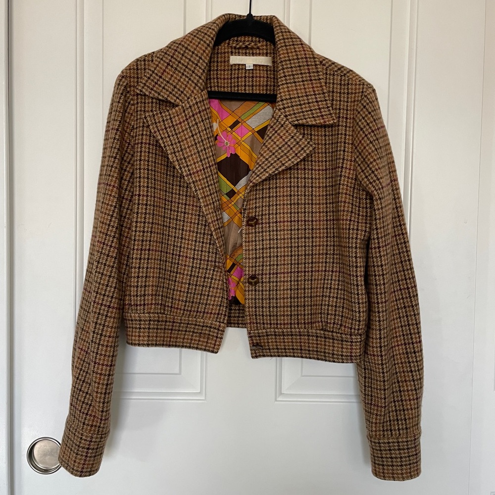 Plaid Brown Women's Jacket